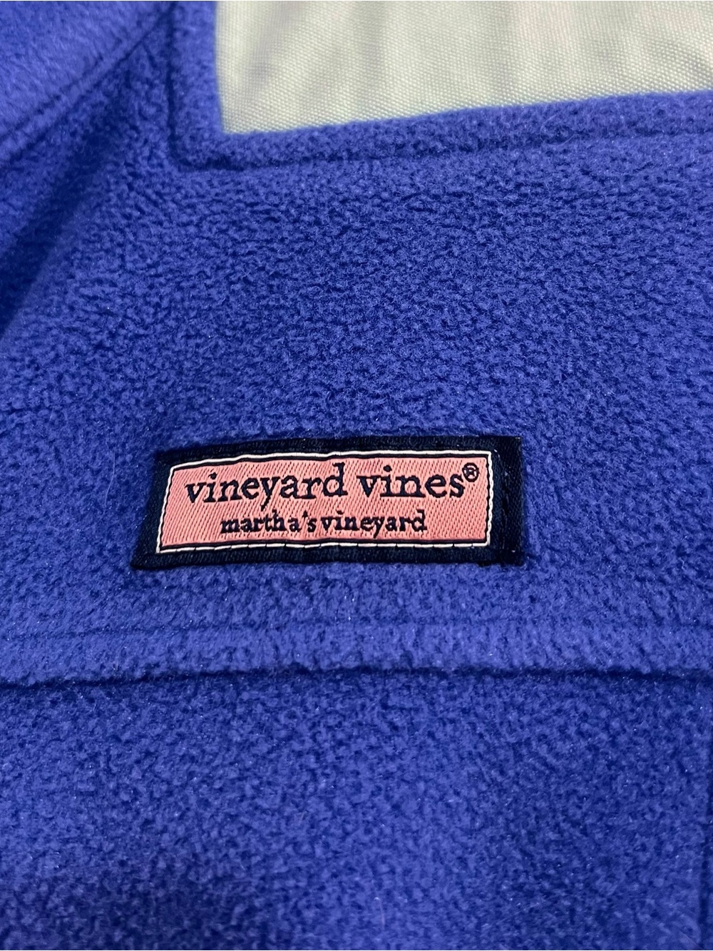 Vineyard Vines Royal Blue Fleece Vest with Mint Accents - Picture 5 of 9